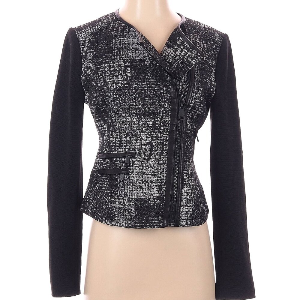 Andrew Marc x Richard Chai Silver Jacket Size 4 - Elegant and Sophisticated Stat